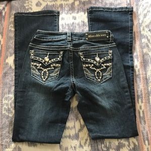 MISS CHIC JEANS WITH RHINESTONES & SILVER SSTUDS